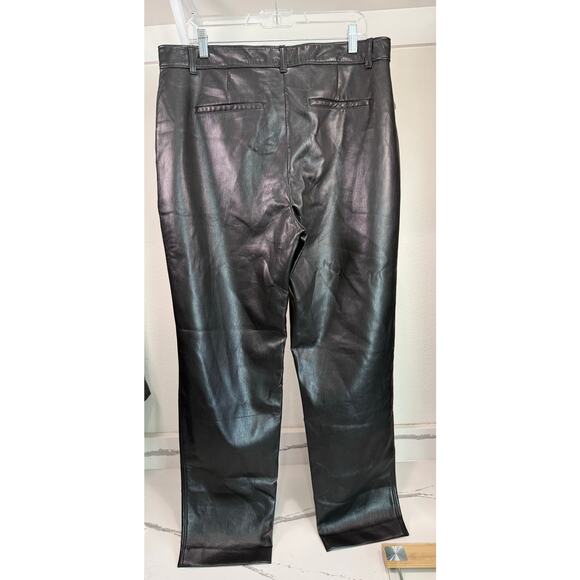 NWT ARITZIA BABATON Command Pant Size 16 Vegan Faux Leather Black Cropped Ankle - Picture 8 of 16